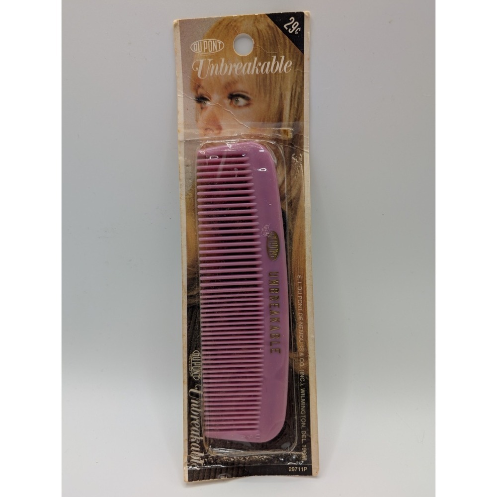 Vintage 1960s/1970s Unopened Nylon Unbreakable Comb Du Pont 5" Pink